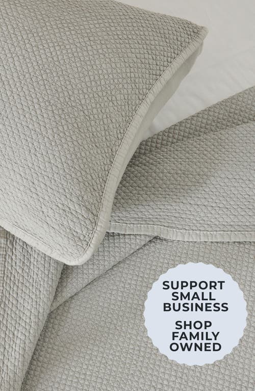 Woven & Weft Stonewashed Quilt & Sham Set In Mushroom Grey