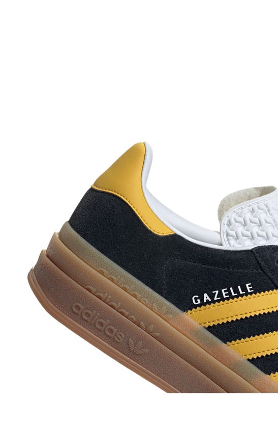 Shop Adidas Originals Gazelle Bold Platform Sneaker In Core Black/ Bold Gold/ White