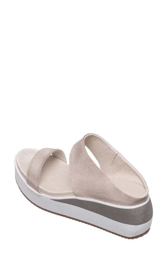 Antelope Faina Wedge Sandal In Light Grey Suede