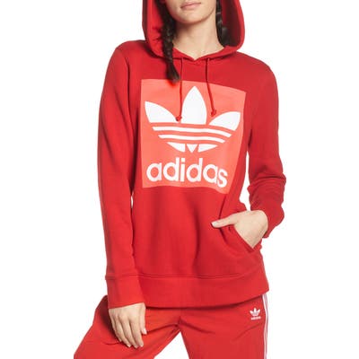 Adidas Originals Trefoil Hoodie, Red