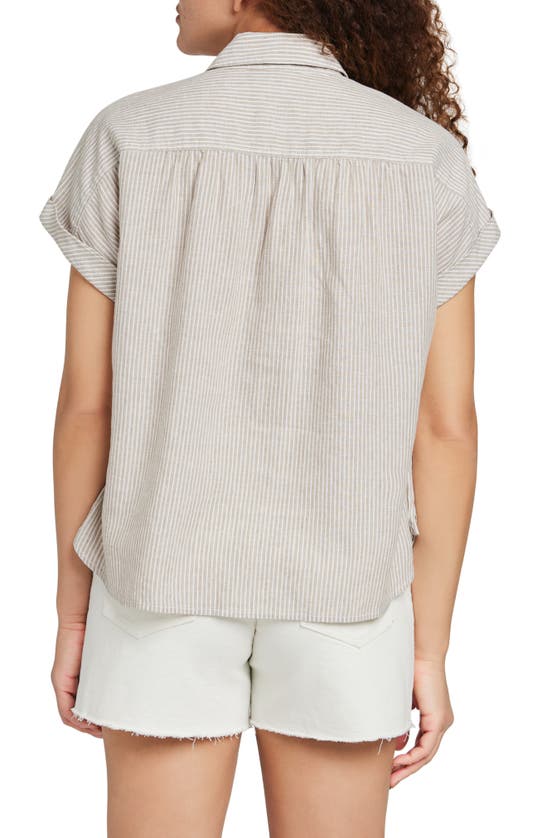 Shop Faherty Breeze Button-up Shirt In Tan Petite