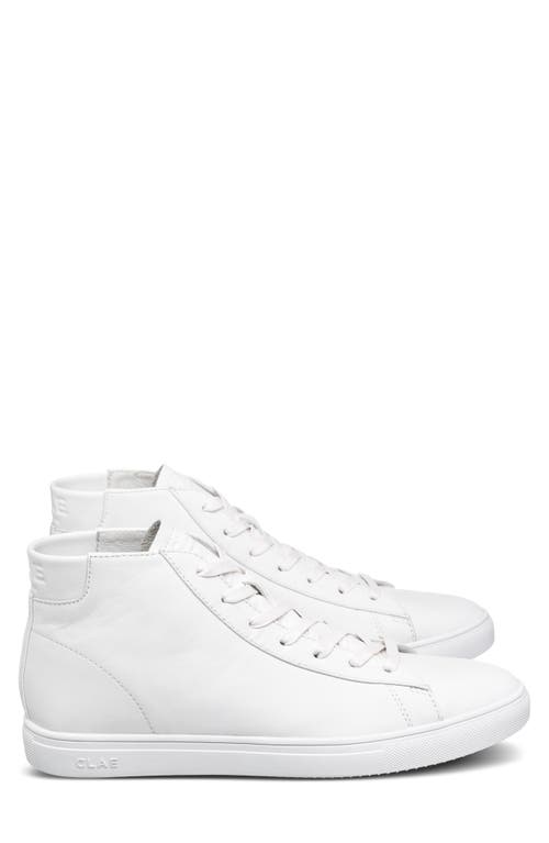 Bradley Mid Sneaker in Triple White Leather