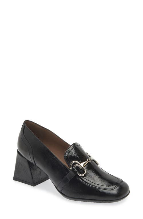 Shop Wonders Moc Toe Bit Loafer Pump In Black Patent Leather