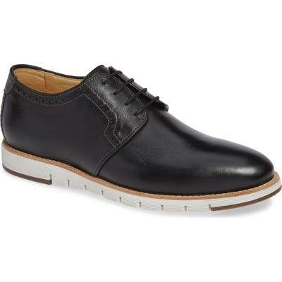J & m 1850 Martell Plain Toe Derby- Black