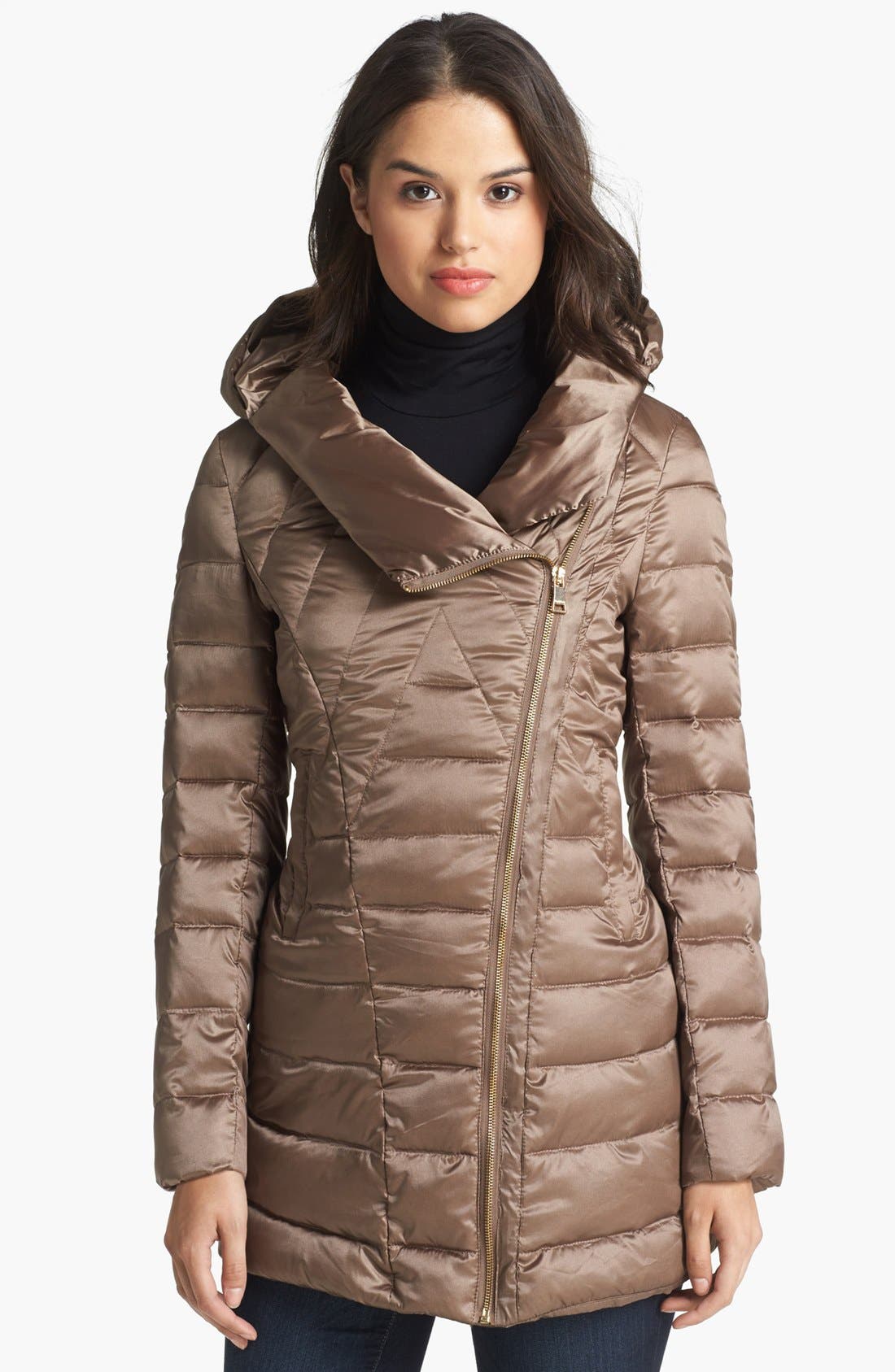 bebe Hooded Down & Feather Jacket Nordstrom