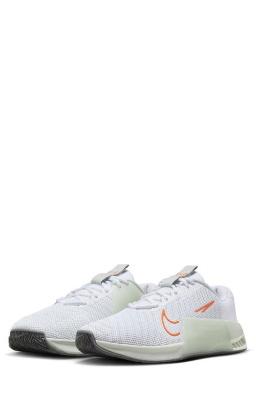 Shop Nike Metcon 9 Training Shoe In White/silver/bright Mandarin