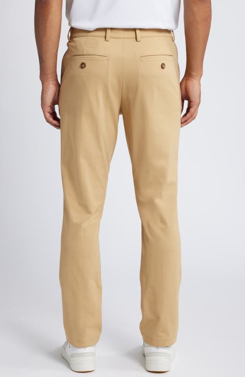 Shop Mizzen + Main Mizzen+main Upton Flat Front Chinos In Khaki Solid