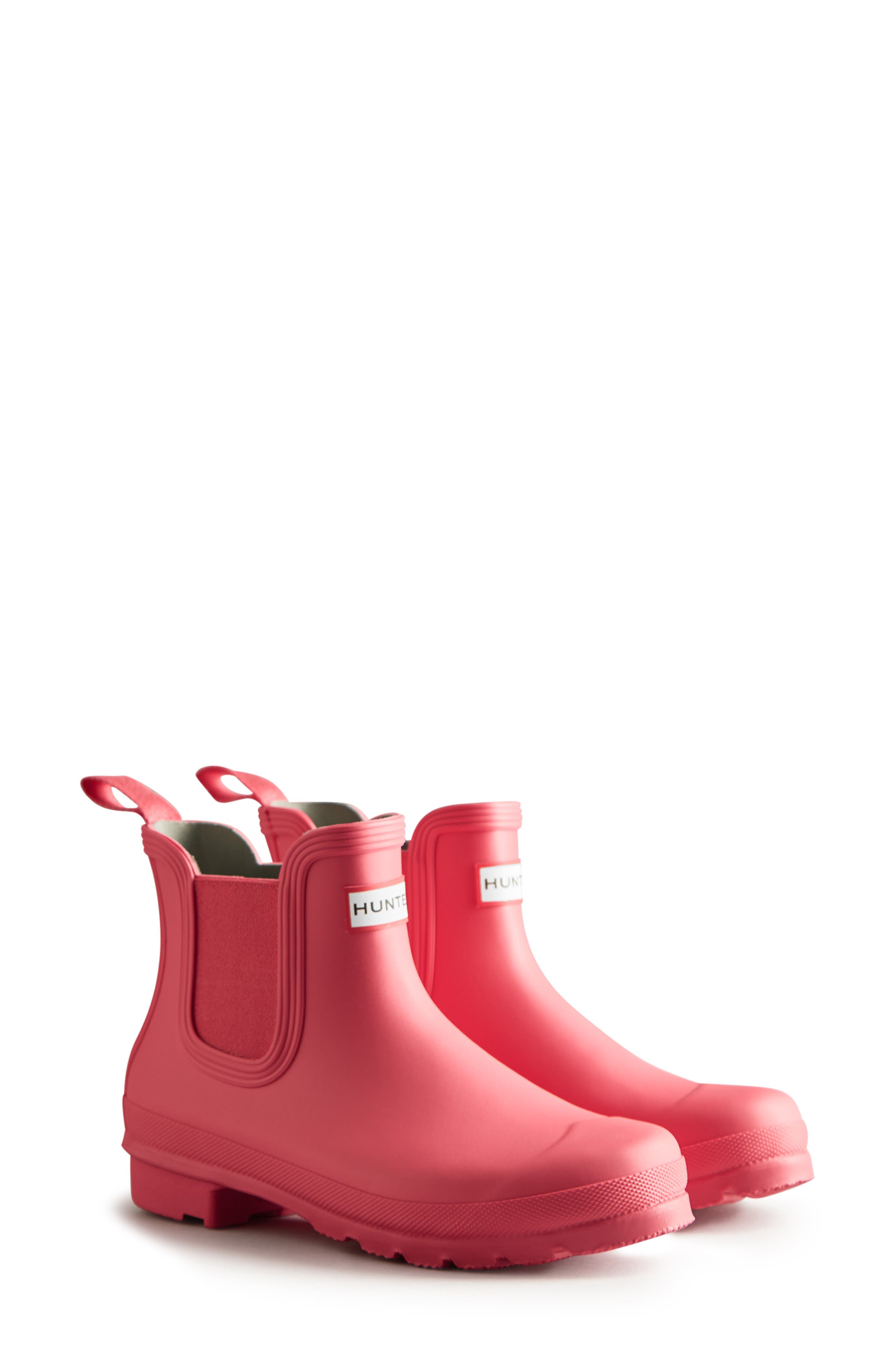 pink ankle rain boots