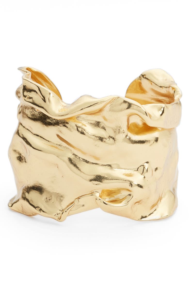 Karine Sultan Sculptural Cuff, Main, color, Gold
