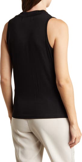 Renee C Solid V-Neck Sleeveless Top