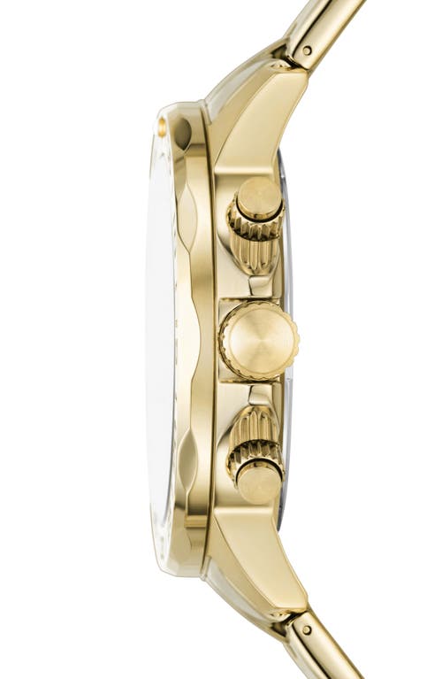 Shop Fossil Bannon Three-hand Quartz Stainless Steel Watch, 45mm In Gold/blue