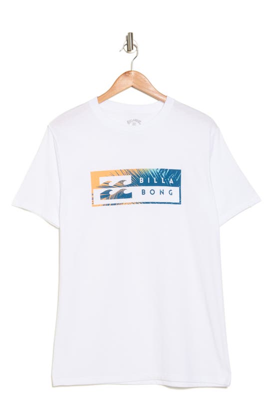 Billabong Synched Cotton Graphic T-shirt In White