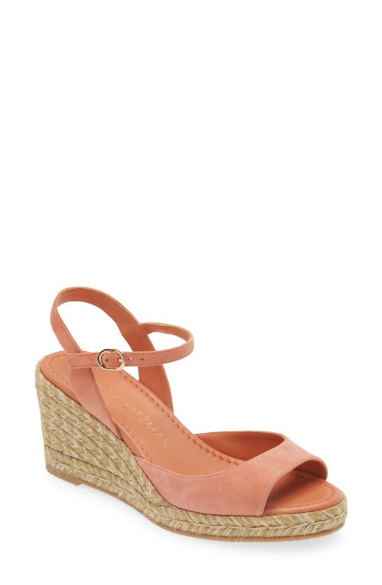 Shop Stuart Weitzman Tia Espadrille Wedge Sandal In Terracotta.