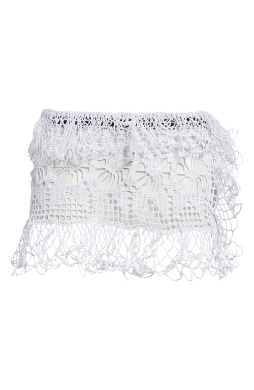 Diotima Ames Cotton Crochet Miniskirt In White
