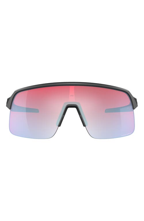 Oakley Sutro Lite 139mm Prizm Wrap Shield Sunglasses in Matte Carbon/Prizm Sapphire at Nordstrom