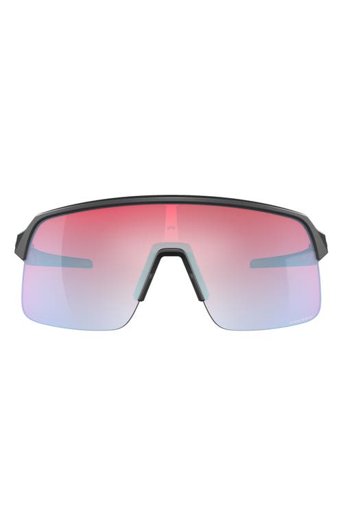 Shop Oakley Sutro Lite 139mm Prizm™ Wrap Shield Sunglasses In Matte Carbon/prizm Sapphire