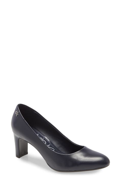 navy blue pumps with ankle strap