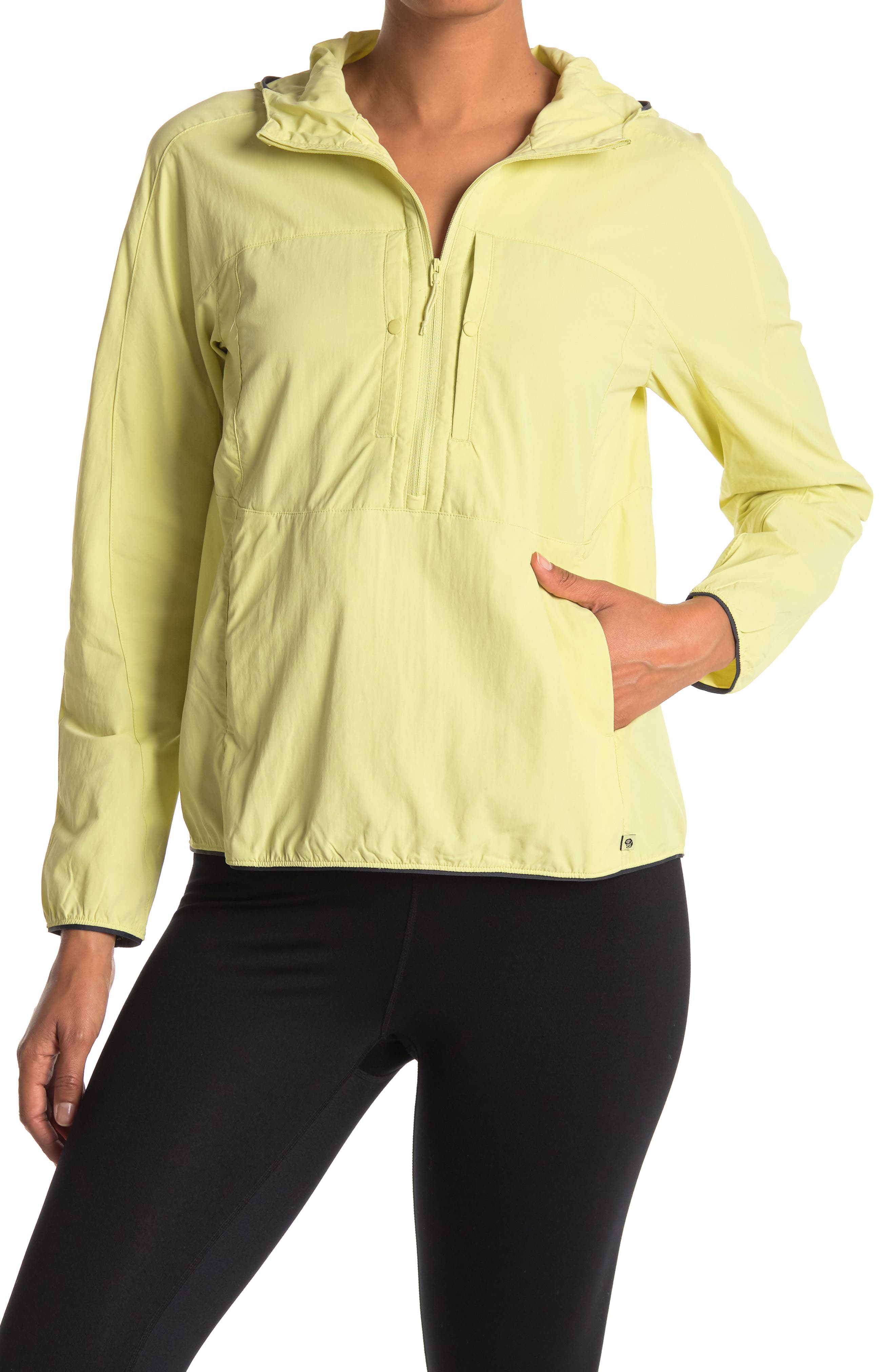Mountain Hardwear Echo Lake Half Zip Hooded Jacket In Lantern