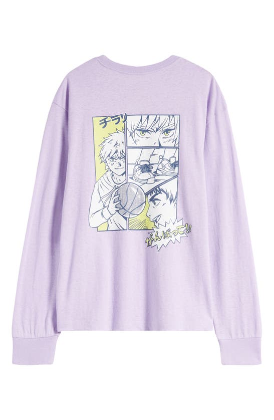 Shop Treasure & Bond Kids' Game Changer Long Sleeve Graphic T-shirt In Purple Betta- Anime Eyes
