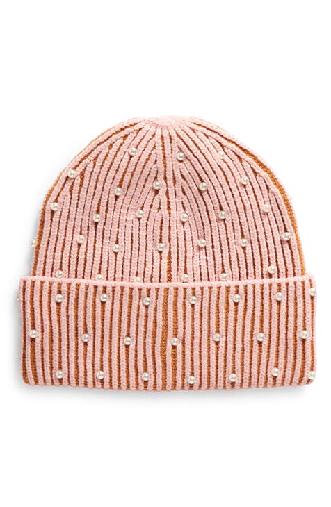 Acne Studios: Pink Small Logo Beanie