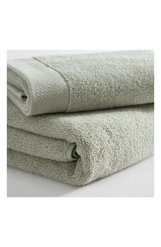 Calvin Klein Entwine 3-piece Towel Set In Pastel Green