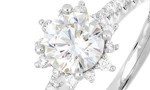 Bony Levy Pavé Diamond & Cubic Zirconia Vintage Solitaire Engagement Ring In White Gold/diamond