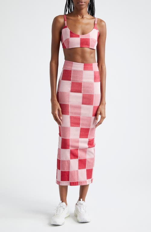 Sammy B Patchwork Bralette In Red