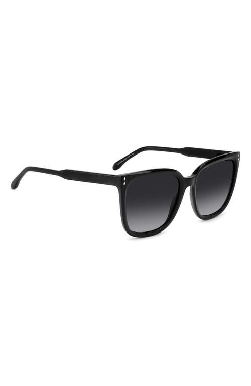 Isabel Marant In Love 57mm Gradient Square Sunglasses In Black/grey Shaded