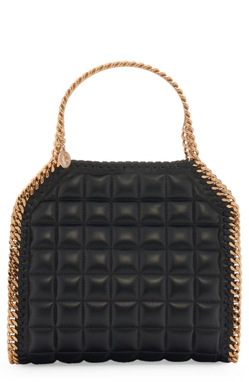 Stella McCartney Mini Falabella Quilted Faux Leather Tote in 1000 Black at Nordstrom