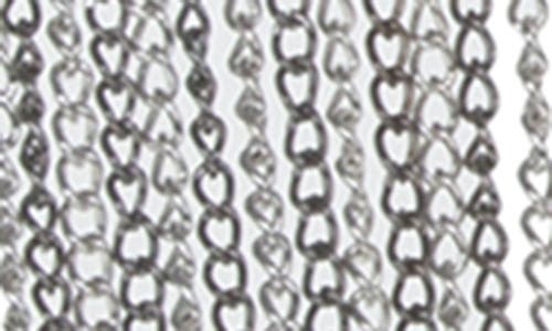 Shop Jardin Torque Drape Tassel Necklace In Silver/black