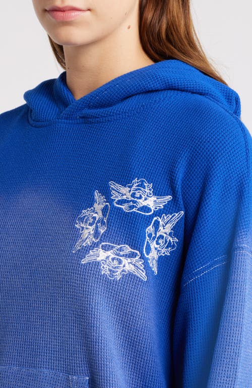 Shop Boys Lie Knight Angel Tour Race Thermal Hoodie In Blue