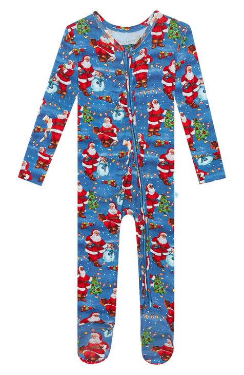 Kids' Santa Clause Zip Fitted Footie Pajamas (Baby)