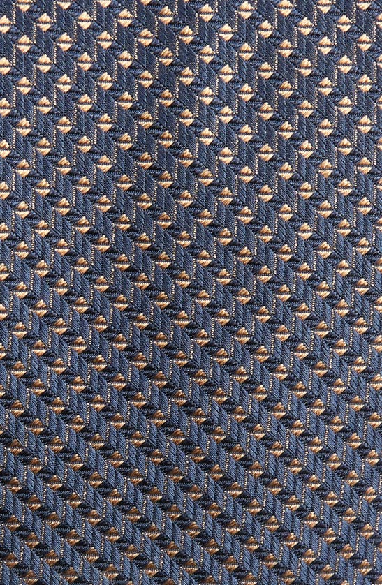 Shop Hugo Boss Geometric Silk Blend Tie In Medium Beige