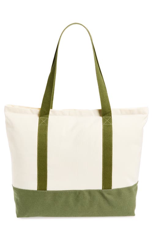 Shop Bp. Graphic Canvas Tote Back In Green- Greenwich