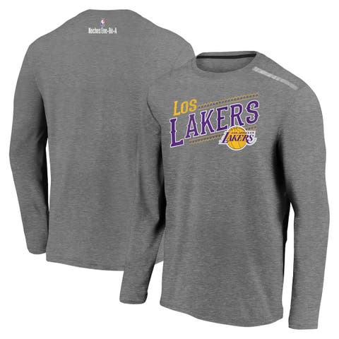 Women's Fanatics Branded Black Los Angeles Lakers Lace-Up Spirit Jersey  Long Sleeve T-Shirt