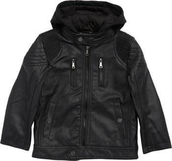 Urban Republic Kids' Faux Leather Hooded Jacket | Nordstromrack