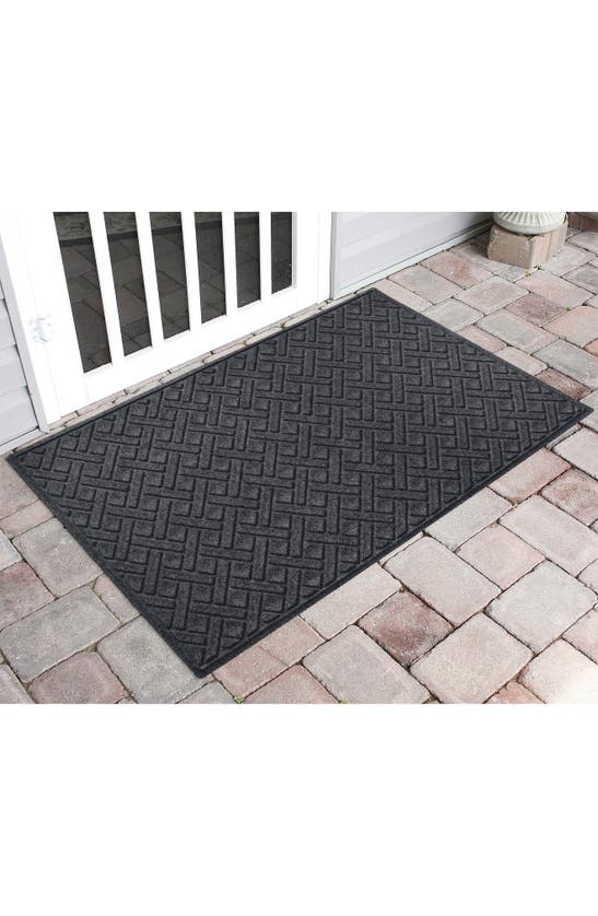 Bungalow Flooring Waterhog Lattice Floor Mat In Charcoal