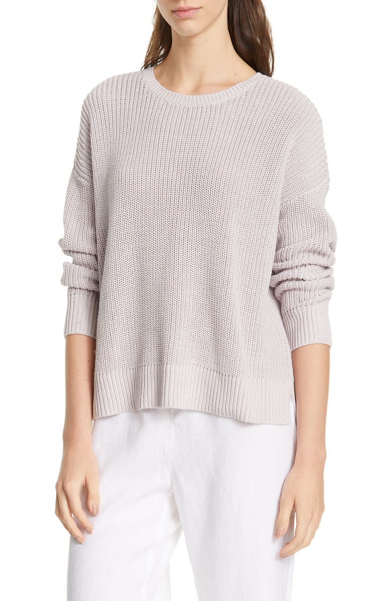 Eileen Fisher Boxy Organic Cotton Sweater (Regular & Petite) | Nordstrom