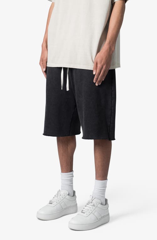 Mnml Ultra Baggy Sweat Shorts In Washed Black
