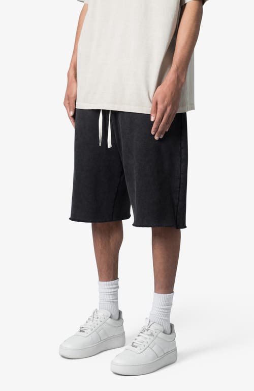 Shop Mnml Ultra Baggy Sweat Shorts In Washed Black