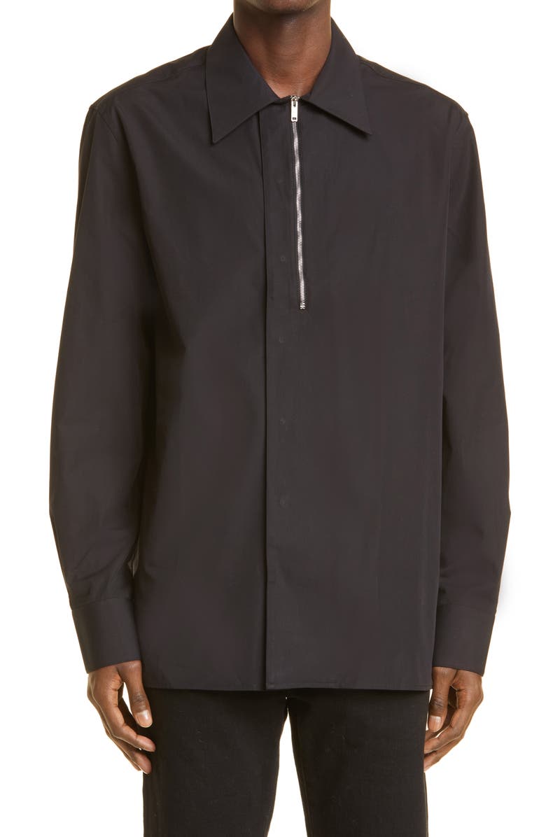 Givenchy Classic Fit Half Zip Shirt | Nordstrom
