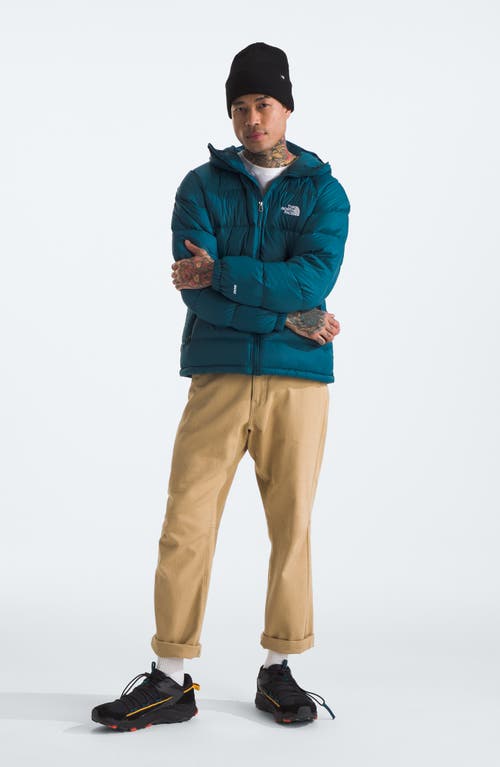 Shop The North Face Hydrenalite 600 Fill Power Down Hooded Jacket In Midnight Petrol