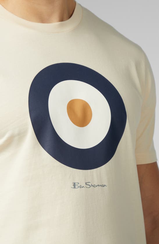 Shop Ben Sherman Signature Target Graphic T-shirt In Cream