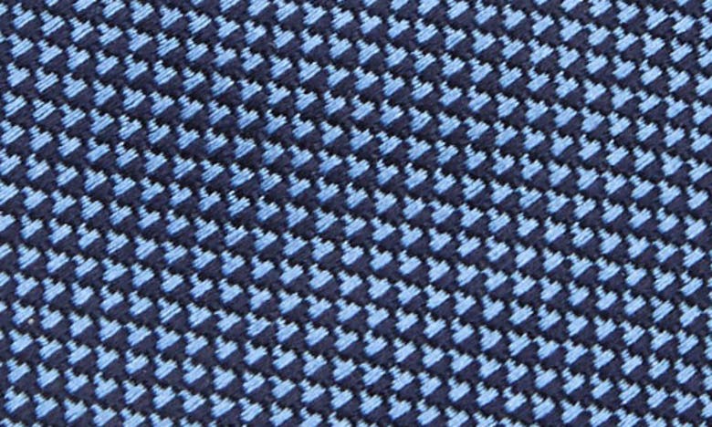 Shop Duchamp Micro Pattern Silk Tie In Navy