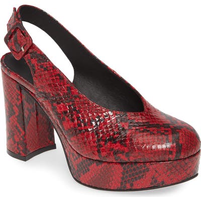 Jeffrey Campbell Minar Platform Pump, Red