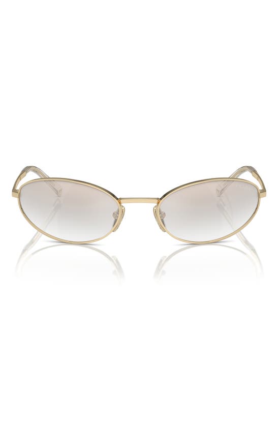 Prada 59mm Oval Sunglasses In Pale Gold
