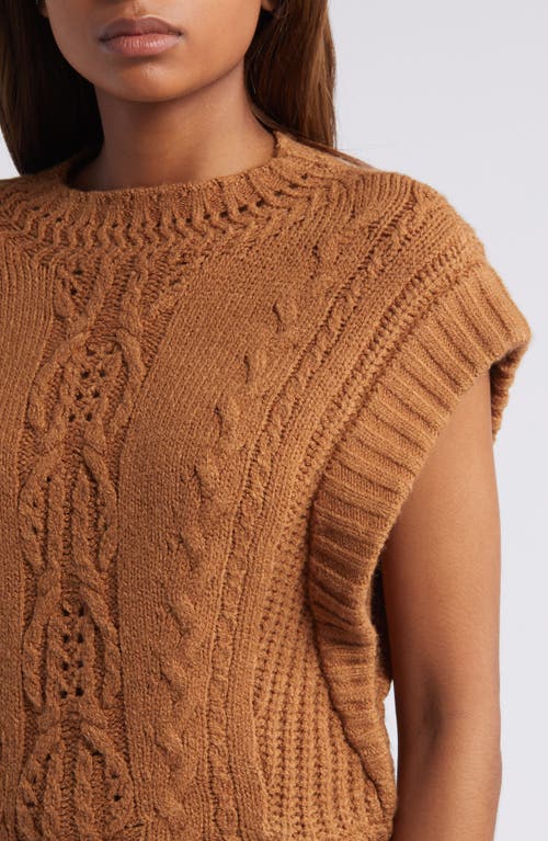 Shop Wit & Wisdom Cable Stitch Sweater In Nutmeg