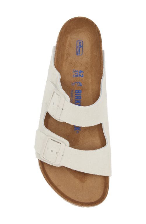 Shop Birkenstock Arizona Soft Slide Sandal In Antique White