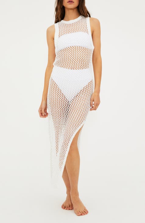 Martini White Short Mesh Wrap Sarong Bikini Cover Up - DOLL