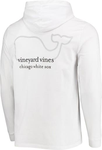 vineyard vines Men's Vineyard Vines White Chicago White Sox Logo Hoodie Long  Sleeve T-Shirt